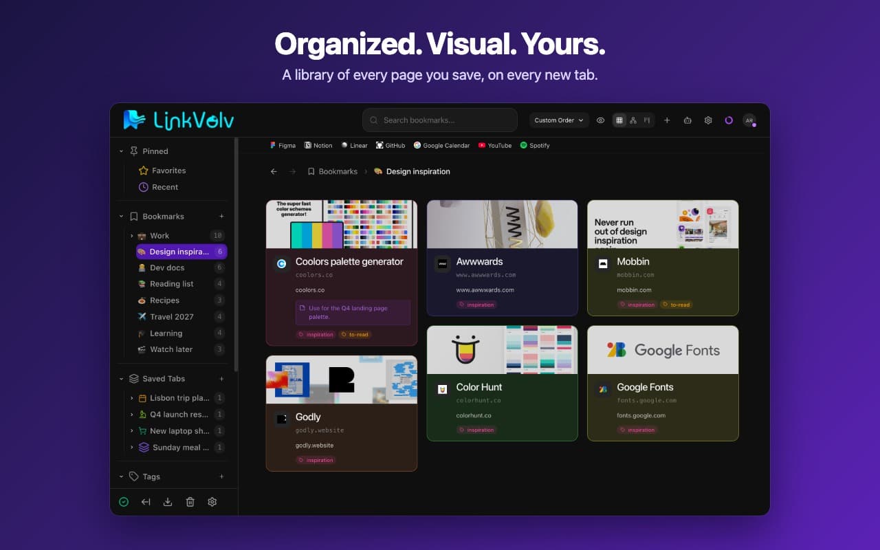 The library on the new tab