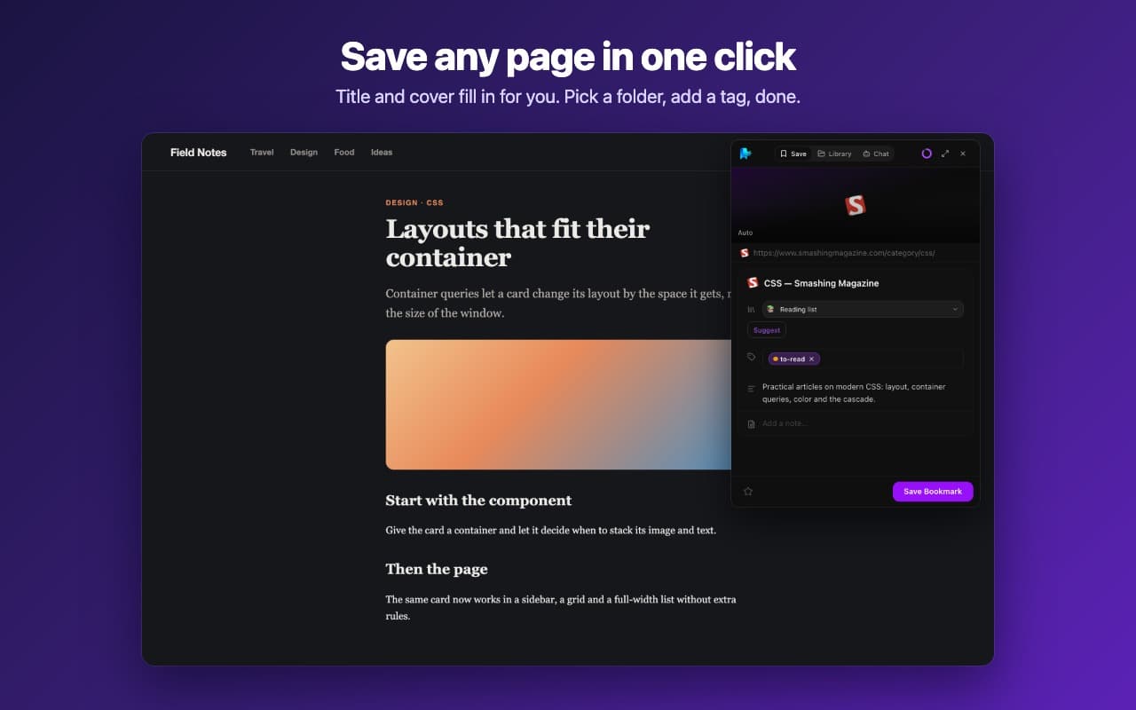 Saving a page